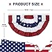 5 Pack 250 Anniversary American Flag Bunting, 1.5X3 FT Fan Flags Bunting, 4th of July Patriotic Decorations Yard Signs Hanging Decor for Memorial Day Outdoor, Front Door, Porch, Welcome Backdrop with Brass Grommets