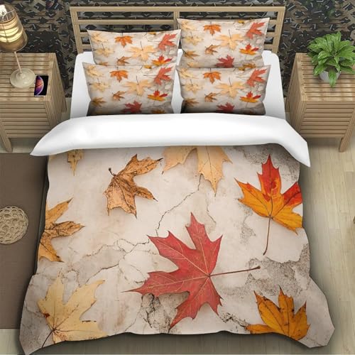 Housse de couette automne King en microfibre premium douce