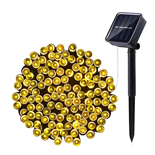 L LAMPOP Solar String Lights Outdoor Waterproof Christmas Fairy Light 100LED 8 Modes Garden Christmas Easter Halloween Decorations Outdoor Lights for Flower Fence Yard Party Wedding