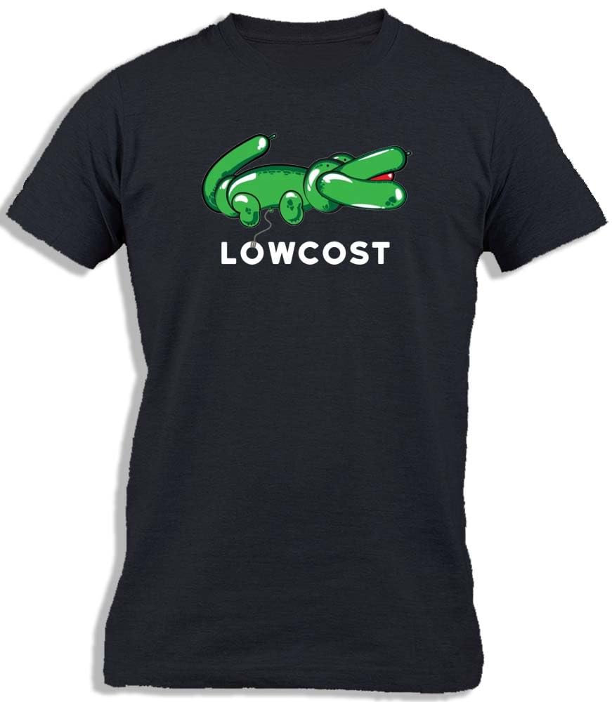 Ay Cabron™ Low Cost | Funny Sarcastic Humor Comments | Crocodile Luxury Brand Baloon Cartoon Style Logo Cotton T-Shirt For Men