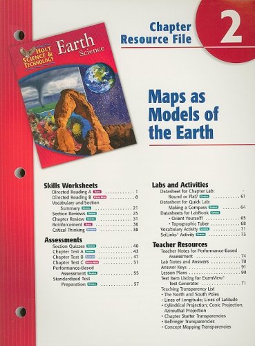 Holt Science & Technology Earth Science Chapter 2 Resource File: Maps as Models of the Earth