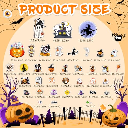 Stickers de pared de Halloween que brillan en la oscuridad miniatura 7
