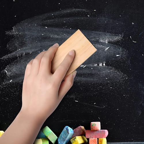 8 PCS Chalkboard Eraser Wooden Pine Felt Chalk Cleaner Duster Blackboard Whiteboard Office Home for Teachers Educators Engravable DIY Gift WP0708 image 4