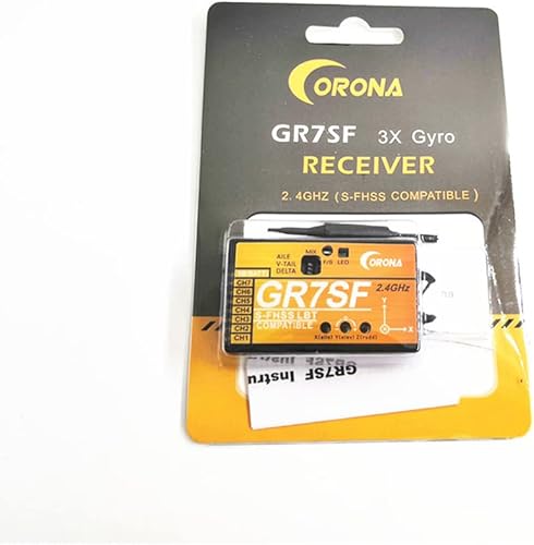 Miniatura 6 de Corona GR7SF 2.4GHz 7CH S.Bus Receptor con 3X Gyro Futaba S-FHSS Compatible Transmisor T6J T8J 10J T14SG 16SZ para FPV Avión