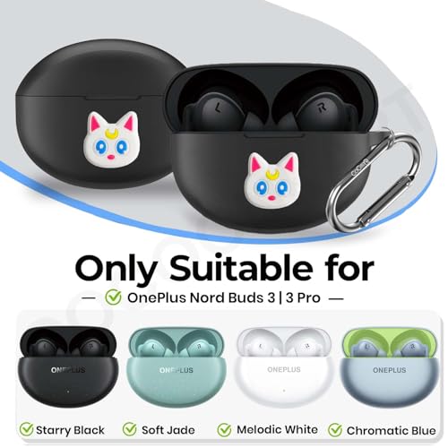 Image of Silicone Case Cover Compatible for OnePlus Nord Buds 3 | 3 Pro (White Cat)
