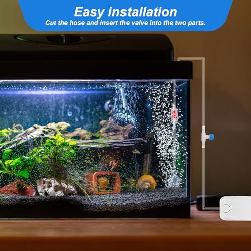 12 Stück Rückschlagventil Aquarium, Einweg Luftpumpen Rückschlagventile Luftrückschlagventil Aquarium Zubehör für 3/16 Zoll Standard ID Airline Schläuche (6 Rückschlagventile + 6 Steuerventile)