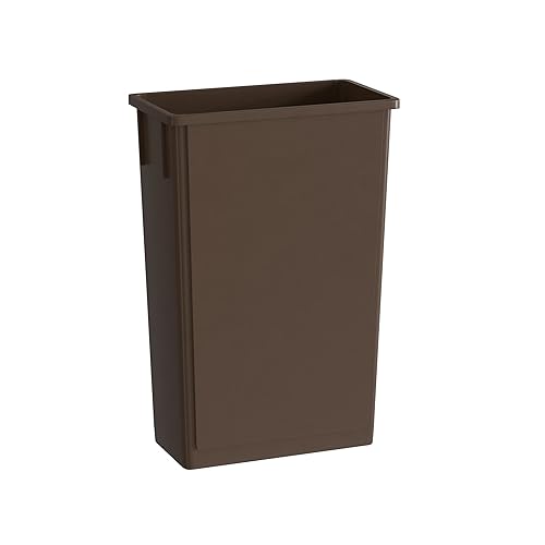 Miniatura 5 de Bote de basura Slim Jim negro de 23 galones con carrito