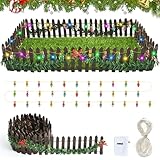 Utilisation polyvalente : La mini clôture de jardin en bois convient non seulement aux mini-jardins, jardins féeriques et maisons de poupées, mais peut également être utilisée avec la guirlande pour décorer les sapins de Noël, les rampes d’escalier, les pots de fleurs ou les nichoirs, illuminant instantanément les petits espaces et créant un paysage miniature féerique.