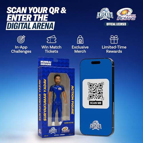 Image of Action Figure, IPL Edition, 7 Suryakumar Yadav | 360 Rotatable Head, Cricket Player, For Fans & Collectors