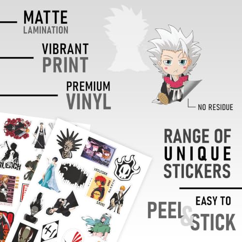 Image of CodersParadise Anime Aesthetic Waterproof Vinyl Stickers - Premium Quality Durable Decals for Laptop, Journal, Bike Helmet, Diary, Phone Case - Residue-Free, Fade-Resistant, Easy to Apply (Pack of 54)