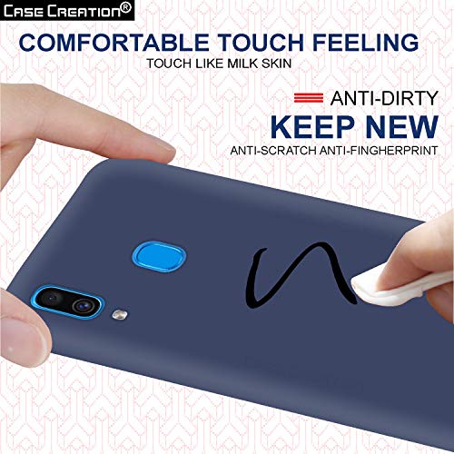 Image of Case Creation Luxurious OG Series for Samsung Galaxy A30 Case Cover,Anti-Dirty Slim Case Frosted Matte Cute Candy TPU Raised Bezel (Splash of Color) Back Cover for Samsung A30 -Navy Blue