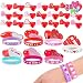28 Packs Kids Valentines Party Favors Set include 28 Silicon Rubber Bands Wristbands Filled Hearts and 32 Valentines Day Cards for Classroom Exchange Party Favor