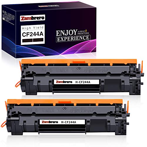 Zambrero CF244A 44A Cartucho Tóner Compatible para HP LaserJet Pro HP LaserJet Pro M15w M15a M16a M16w M17a M17w M15 M16 M17 MFP-M28w MFP-M28a MFP-M29w MFP-M29a MFP-M28 MFP-M29 (2 Negro)