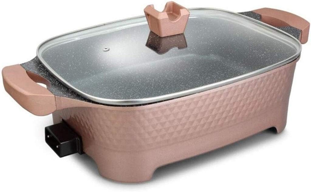 Electric Hot Pot, Cast Aluminum Body with Nun-sticking Coating BBQ Grill Multi-Function