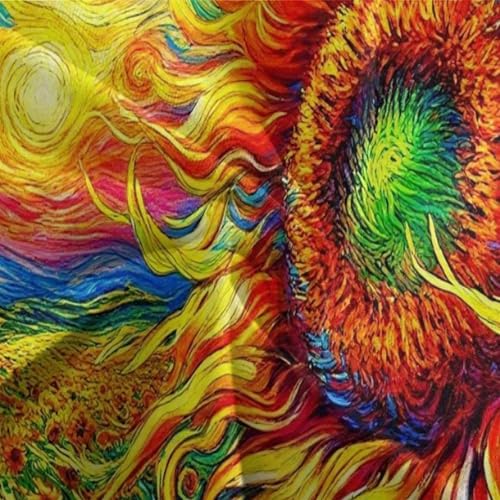 Housse de couette tournesol impression 3D lit simple 135x200 microfibre - 7