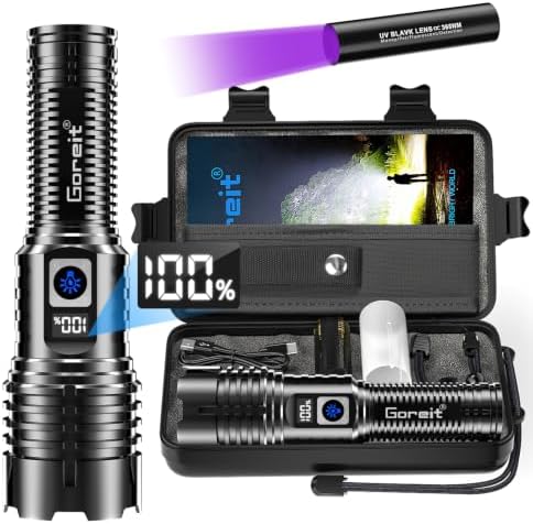Flashlights 20,000 High Lumens Rechargeable, Super Bright LED Flash Light