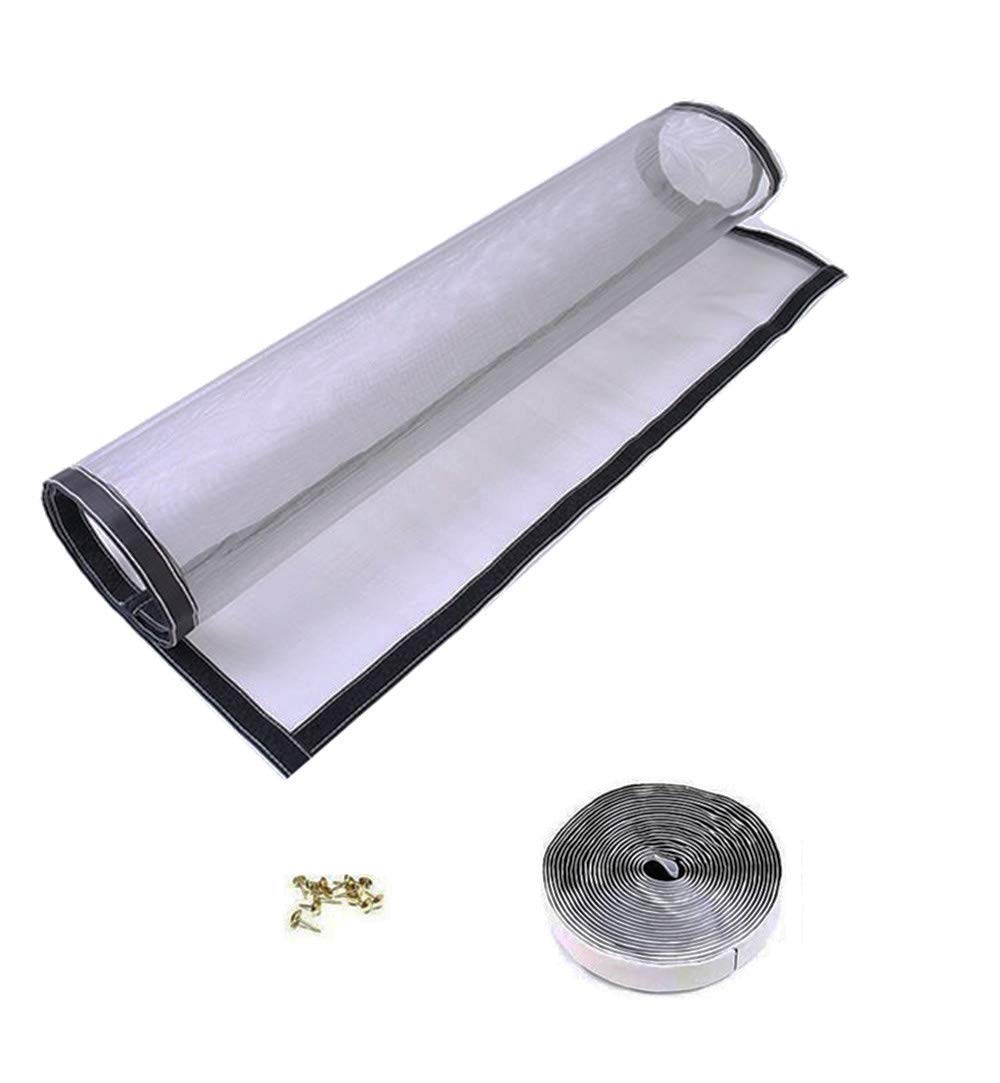 Mosquitera mejorada para ventanas, mosquitera personalizable con cinta adhesiva de de 50 x 54 pulgadas, fácil instalación, protección de malla
