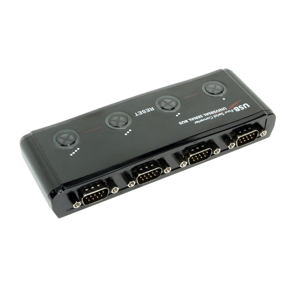 USBGear 4 Port USB to Serial Adapter RS-232 with FTDI Chip for VIsta and XP