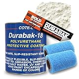 Durabak-18 Textured Truck Bed Liner Gallon KIT - Roll On Coating | DIY Custom Coat for Bedliner and Undercoating, Auto Body, Automotive Rust Proofing, Boat Repair (Gallon, White)