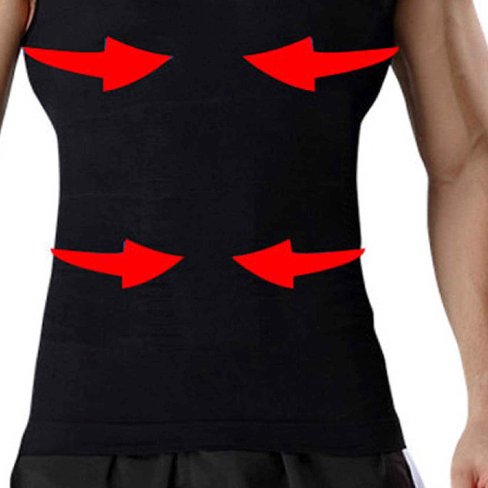 TTDGYYXW Camisetas sin Mangas de compresión Delgadas para Hombre - Chaleco Corporal con Control de Barriga Capa Base elástica - Fajas para Ejercicios de Verano
