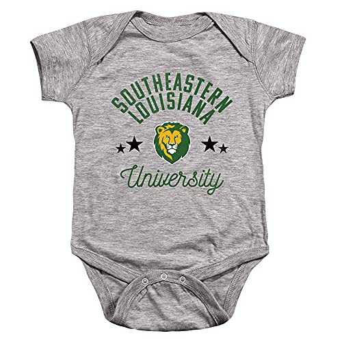 Southeastern Louisiana University Official Lions Unisex Infant Snap Suit for Baby,Athletic Heather, 6 Months