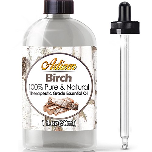 Artizen Birch Essential Oil (100% Pure & Natural - Undiluted) Therapeutic Grade - Huge 1oz Bottle - Perfect for Aromatherapy, Relaxation, Skin Therapy & More!