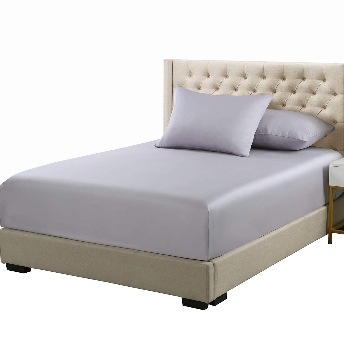 Abripedic 5-Piece Split King Tencel Sheet Set - 600 Thread Count, Adjustable Bed, Ivory - View #2
