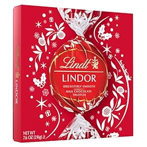 Lindt LINDOR Holiday Milk Chocolate Truffles Modern Gift Box, Milk Chocolate Candy with Smooth, Melting Truffle Center…