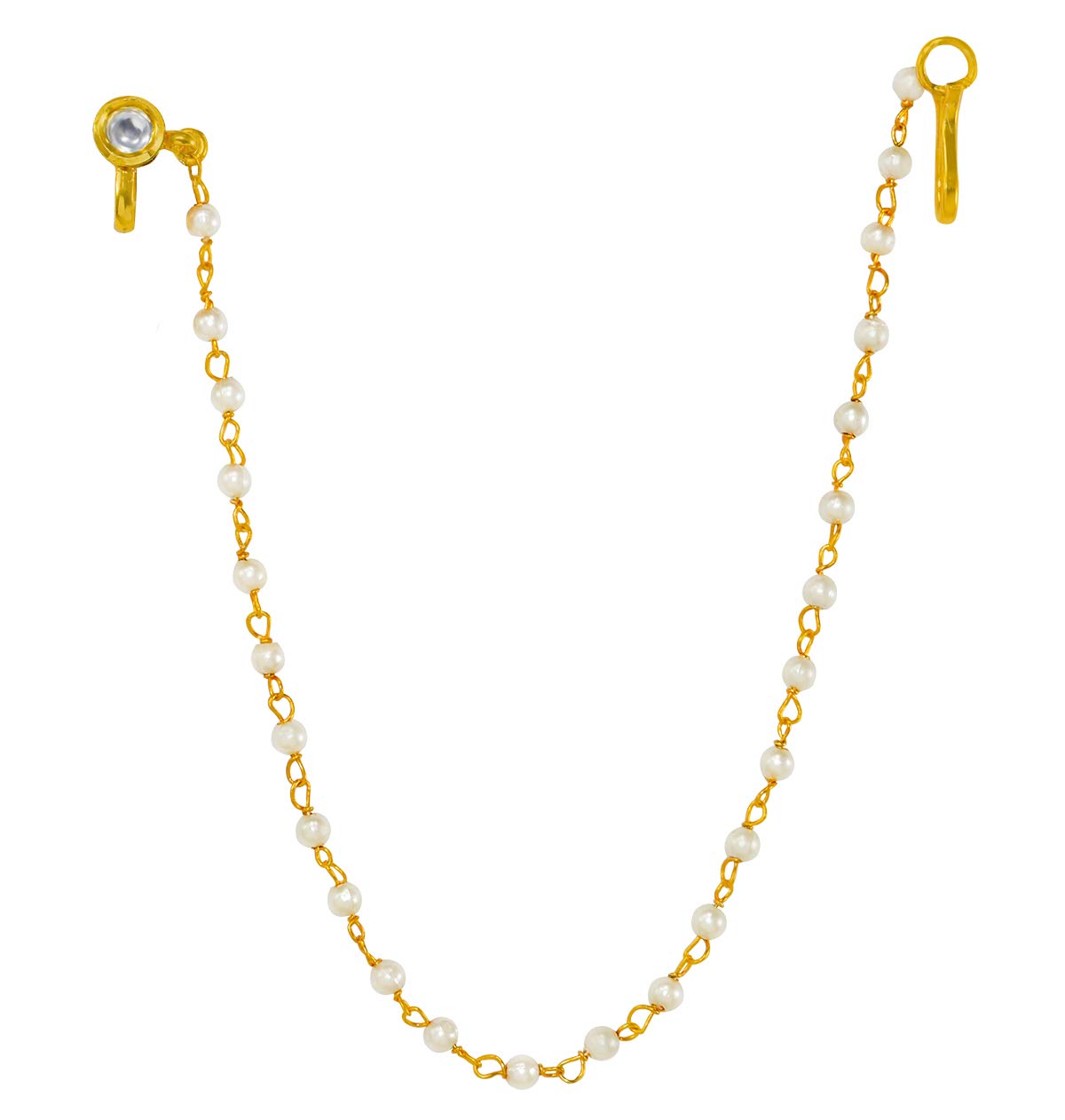 See full amazon price history chart for JEWELOPIA Kundhan Clip-on Nathiya with Pearl Chain Gold Color Besar Nose Ring Nath Moti Chain Hoop for Girl & Women(Round) JEWELOPIA Kundhan Clip-on Nathiya with Pearl Chain Gold Color Besar Nose Ring Nath Moti Chain Hoop for Girl & Women(Round) (B08VNYGPQF) Amazon Price History, Amazon Price Tracker