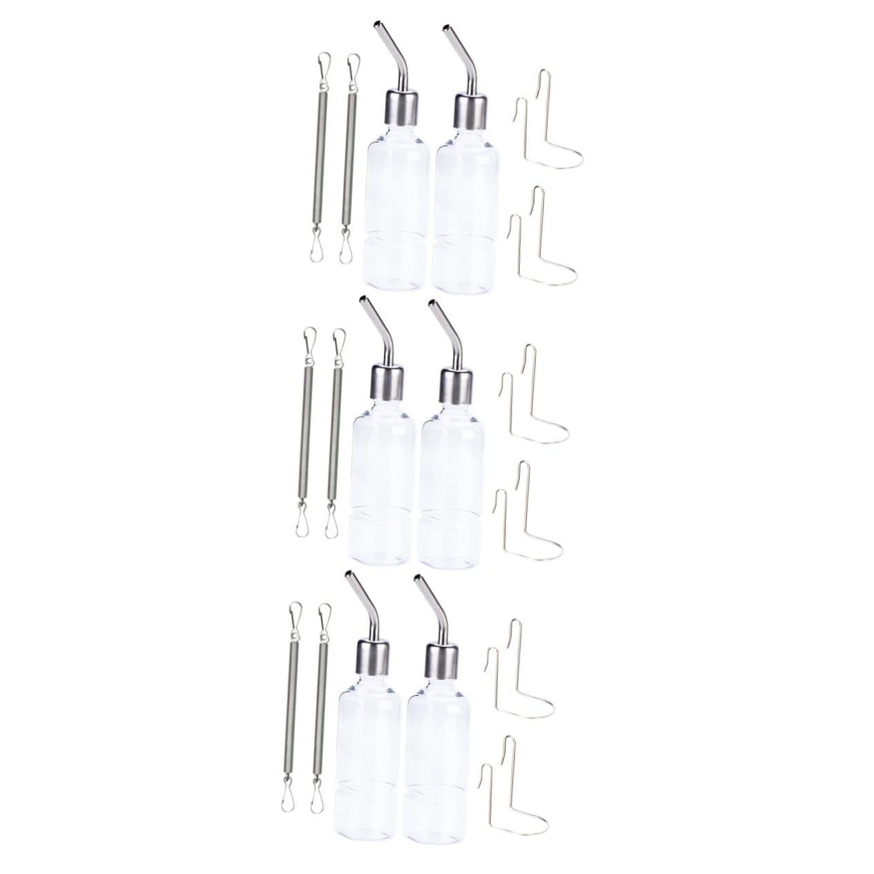 FOMIYES 6pezzi Dispenser Per Animali Domestici Beve Per Conigli e Criceti Design Antileak Inossidabile Facile Installazione e Pulizia Per