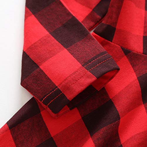 Toddler Baby Girls Christmas Buffalo Plaid Ruffle Deer Long Sleeve Smocked Dress Fall Winter Xmas Clothes Set (Black, 2-3 Years)