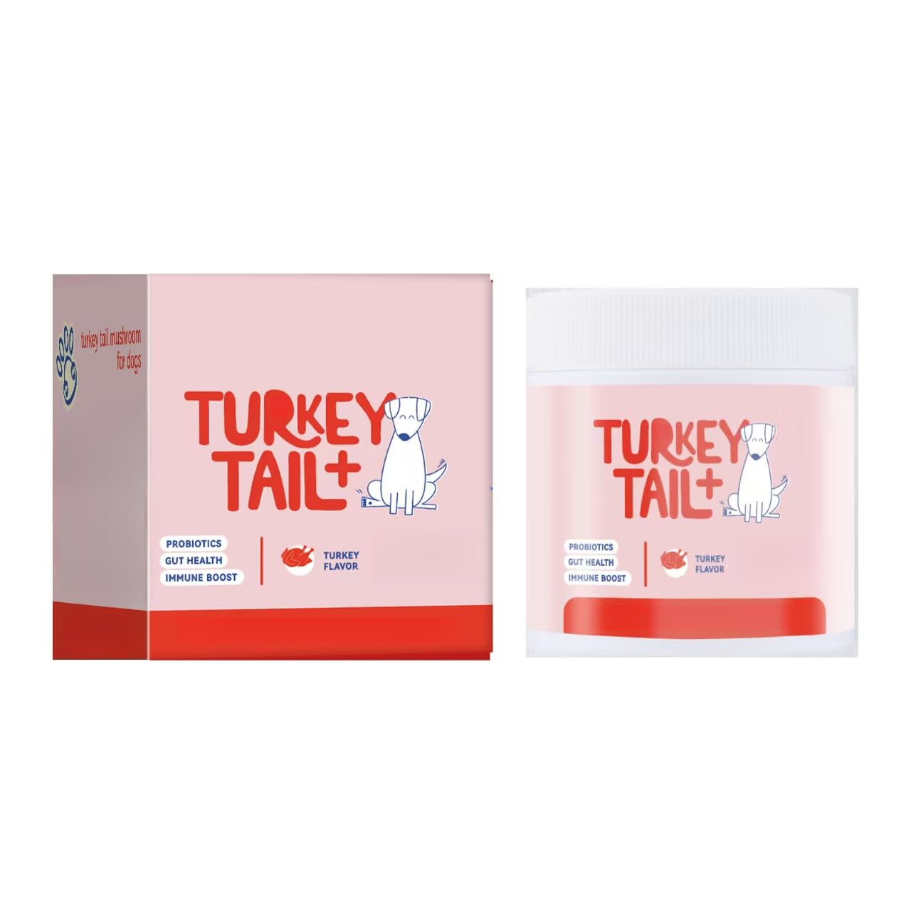 Fungo della coda di tacchino per cani – per intestino, pelle, con supporto immunitario per lipomi, grumi e protuberanze - Vitamine per animali domestici