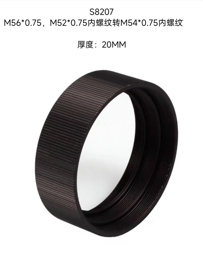 S8207 M56*0.75, M52*0.75 internal thread to M54*0.75 internal thread adapter