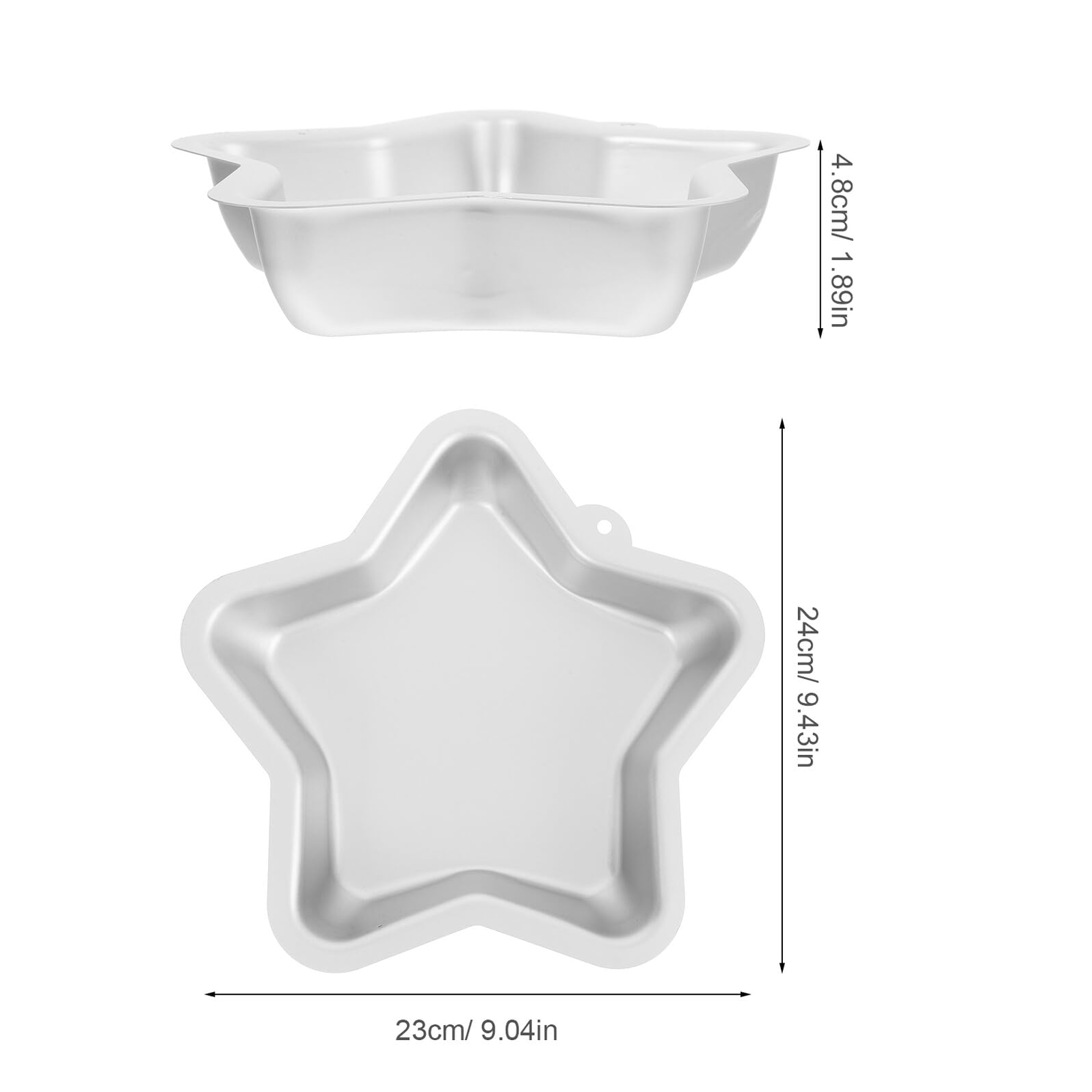 SHINEOFI 2 Stück Kuchenform mit Antihaftbeschichteter Oberfläche Sternförmige Aluminiumlegierung und Leicht Lösbarem Design Dekorative Fünfzackige Backformen für Bäckerei