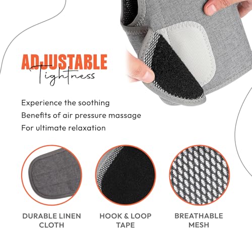 Image of JINPRIAir Compression Leg Massager with Heat - Cordless Calf for Circulation & Pain Relief Foot Therapy Machine Relaxing Men Women Shiatsu Kneading Massage (2)