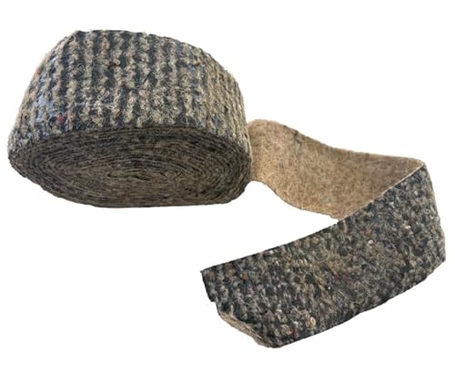 PlumbEZ Pipe Insulation Wool Felt Pipe Lagging Roll - 7.6m Length, 4 Wide - Suitable for 15mm-32mm Pipes - Premium Hair Felt Insulation for Efficient Thermal Protection