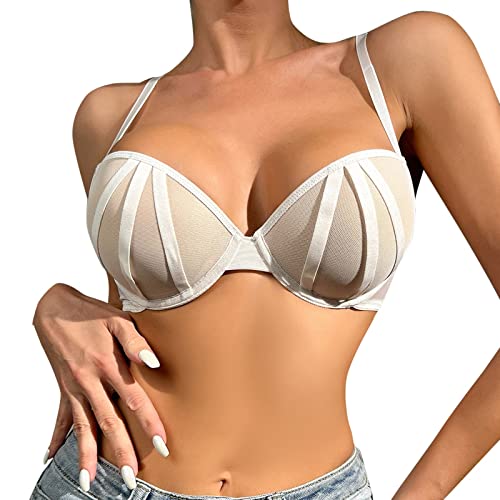 Ofertas Prime Hoy Sujetador Deportivo Mujer Ajustable Blanco Reductor Sin Tirantes Transparente Espalda Talla D Conjuntos Ropa Interior Femenina Vest Bras For Women UK Bra Multipack con Ancha BH