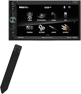 BoxWave Stylus Pouch Compatible with BOSS Audio BVB9395RC - Stylus PortaPouch, Stylus Holder Carrier Portable Self-Adhesive for BOSS Audio BVB9395RC - Jet Black