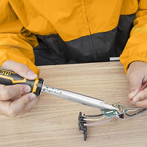 Image of INGCO Electric Soldering Iron, 100W, Preheat.Time:3~5minutes, Straight, Tip Head