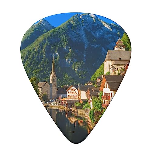 Lot de 6 médiators imprimés Village Scenic pour guitare acoustique et électrique avec boîte de rangement - Les Beatles, Paul McCartney, John Lennon, RIngo Starr, George Harrison Lot de 6 médiators imprimés Village Scenic pour guitare acoustique et électrique avec boîte de rangement – Image 4