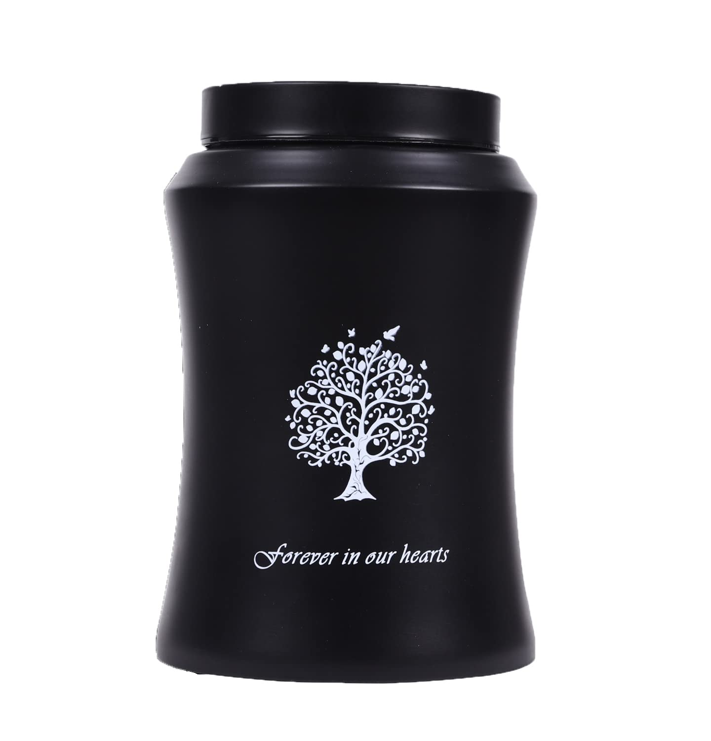 Youdear Memorials Black Large Adult Cremation Urn For Human Ashes - Medium Size For Dad Or Mom - Funeral Urn (Black)