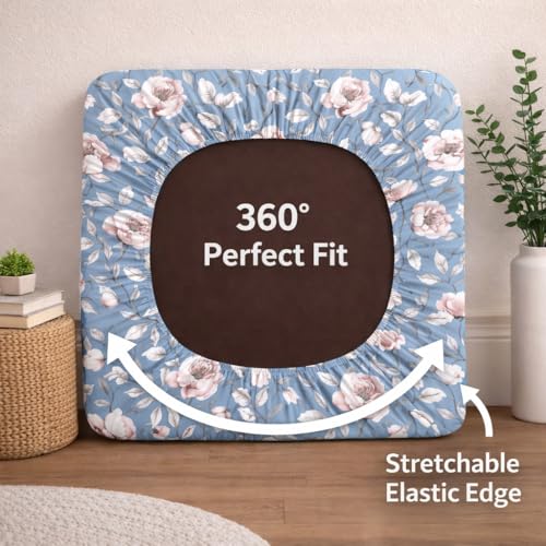 Image of STITCHNEST 'Contour Fit Series' Stretchable Printed Wooden Sofa Cover (Pack of 2) - Elastic Wooden Chair Cover | Wooden Sofa Seat Cover | Size - 20-21 x 20-21 x 3-5 in
