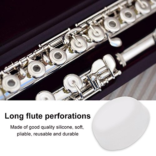 image for Dilwe Flute Hole Plug, 10pcs Silicone Soft Open Hole Plugs Flute Unive