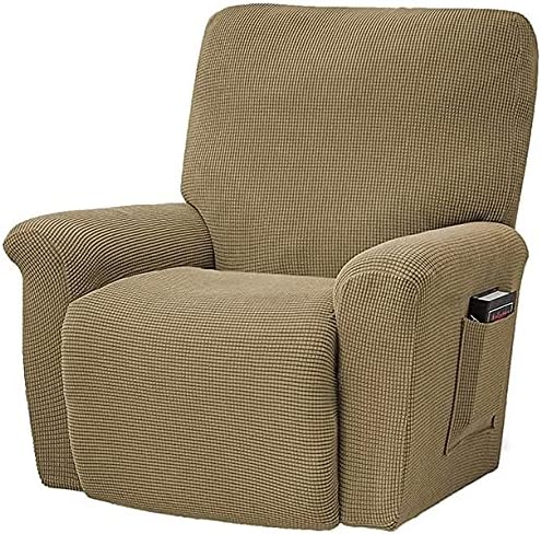 DOOGL Super Stretch Couch Covers Recliner Covers Recliner Covers Form Fitted Standard Power Lift Reclining Slipcovers, Feature Soft Jacquard,Camel