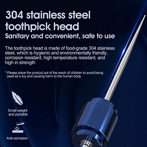 EXCEART 1 conjunto de palitos de dente longos profissionais de aço inoxidável, bolso reutilizável, f