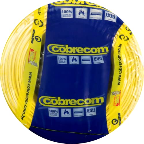 Cabo Flexível Com Até 750V 2,5Mm Amarelo 100 Metros Cobrecom