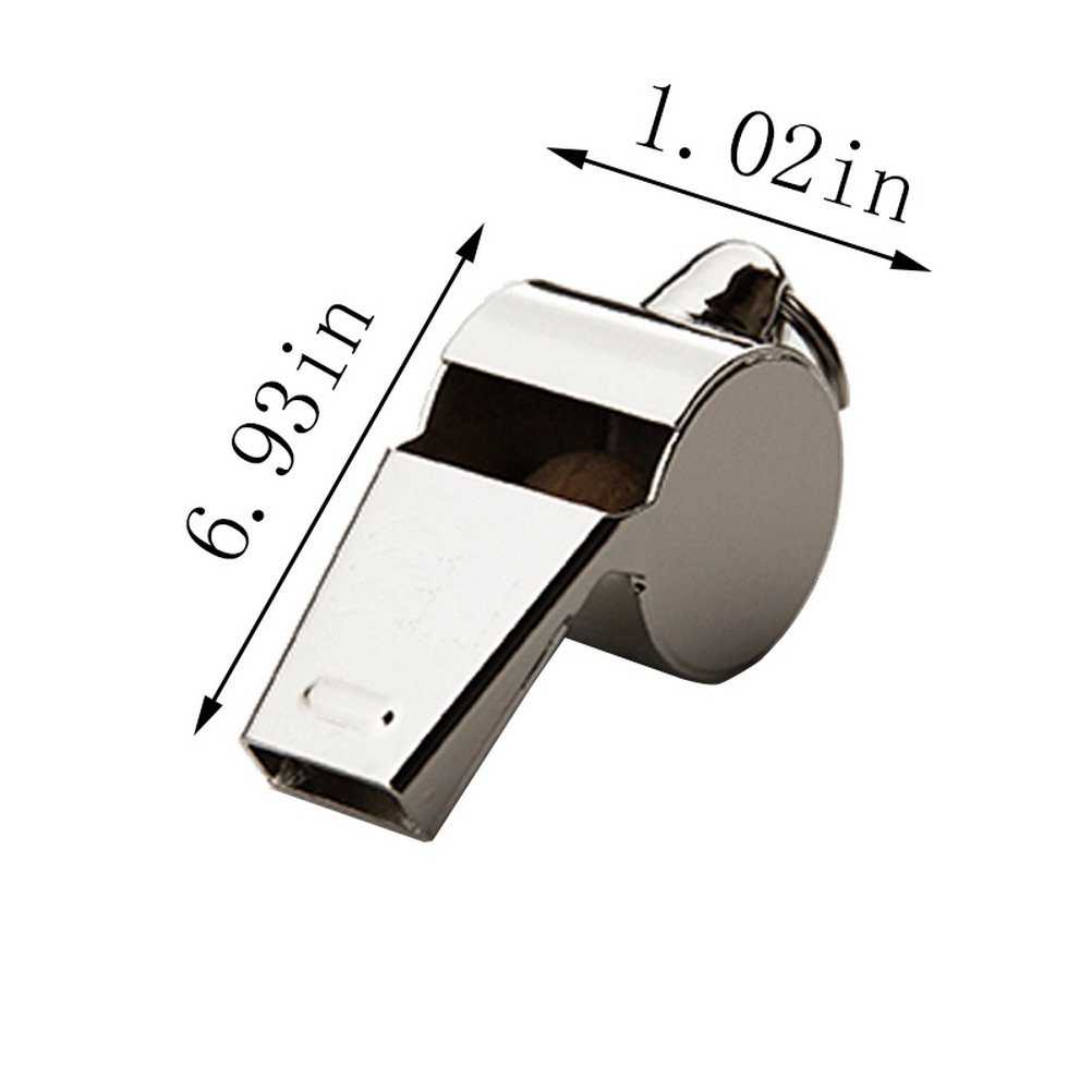 Fischietto In Acciaio Inox Per Allenatori E Arbitri: Con Cordino Nylon E Gancio, Suono Forte 120 DB, Per Sport, Emergenza, Addestramento Animali - 5