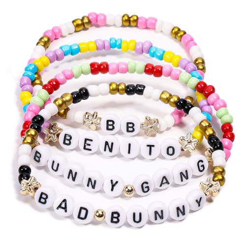 AICase for Bad Bunny Concert Inspired Merch Bracelets 4 Pcs