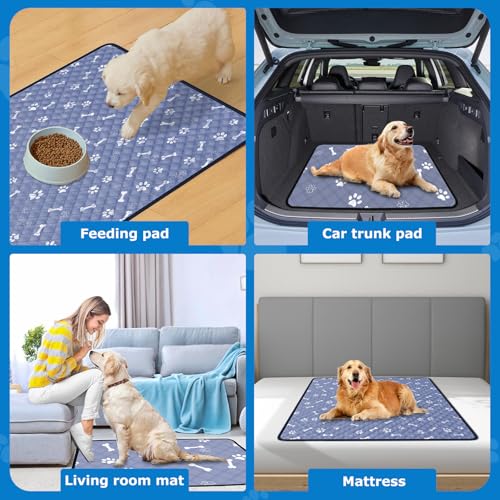Image of Pee Pads for Dogs Washable,Reusable Pee ,Waterproof & Non-Slip,Used for Pet Training,Whelping Pads,Crate Mats for Dog Cages,2 Pack