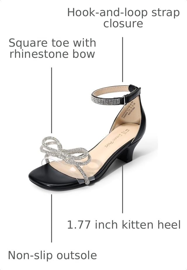 Image of DREAM PAIRS Girls Dress Sandals Bow